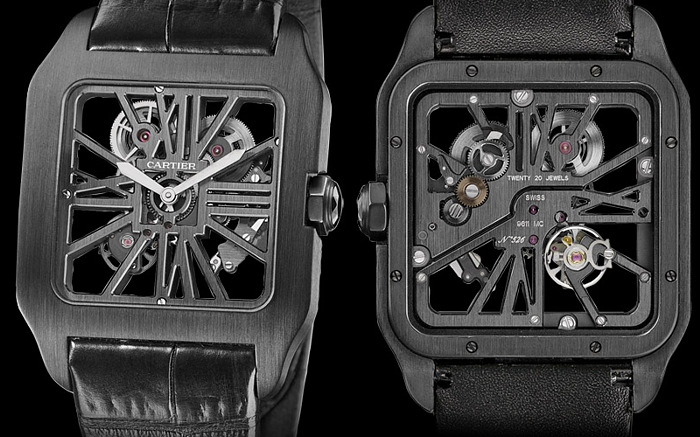 Часы Cartier Santos Dumont Black Titanium